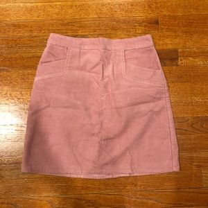 Oasis pink suede skirt